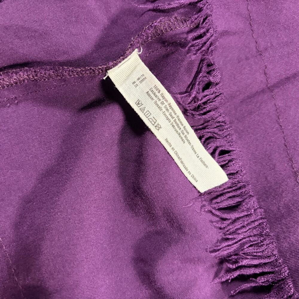 Free People Purple Asymmetrical Distressed Mini Dress - Picture 4 of 6